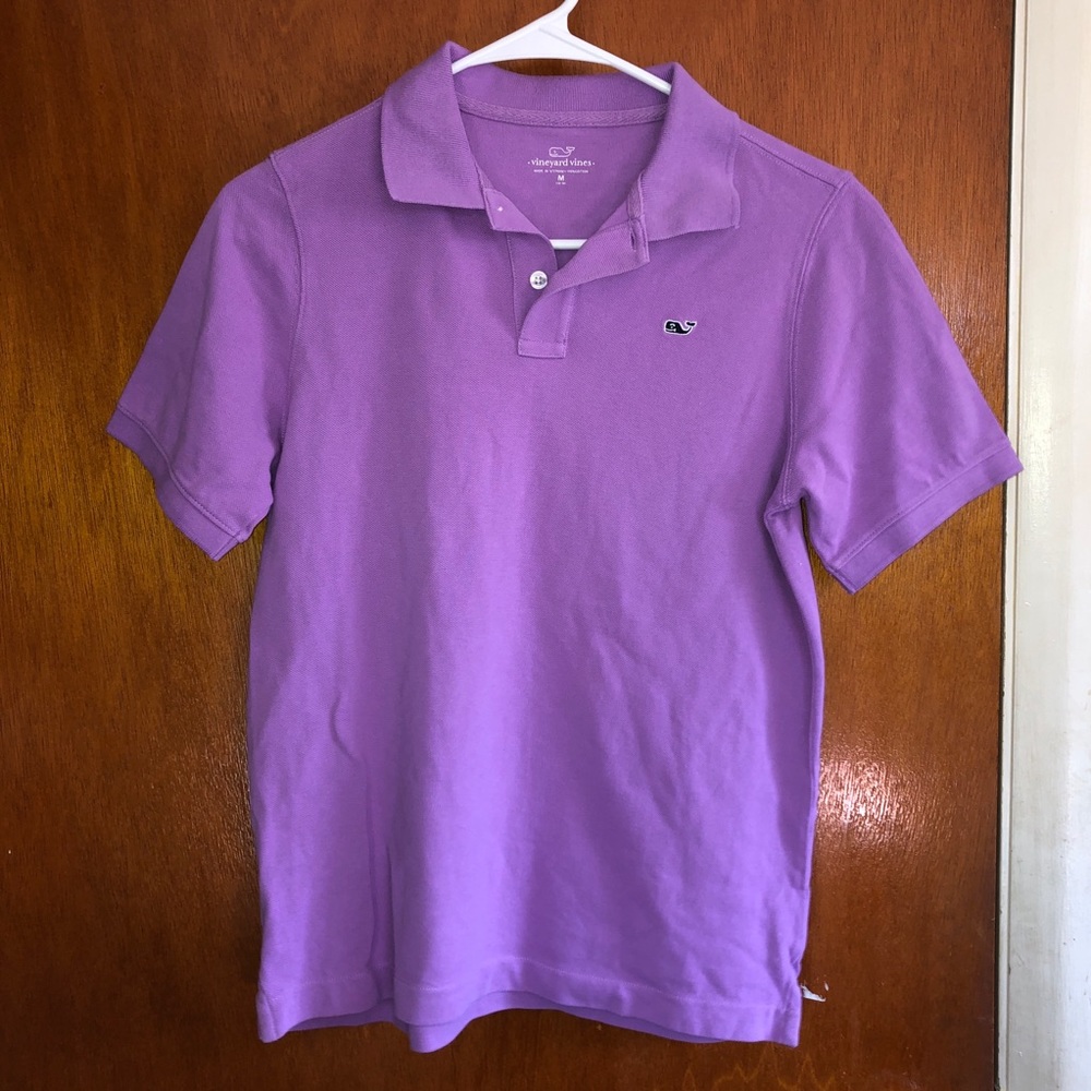 Vineyard Vines Boys Purple Polo - Size 12-14